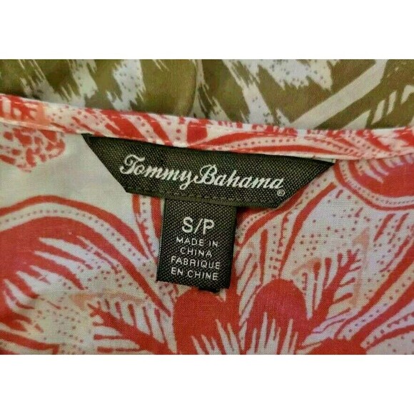 Tommy Bahama Sheer Colorful Short Top Swim Cover Up Size S Pink Tropical - Picture 4 of 4